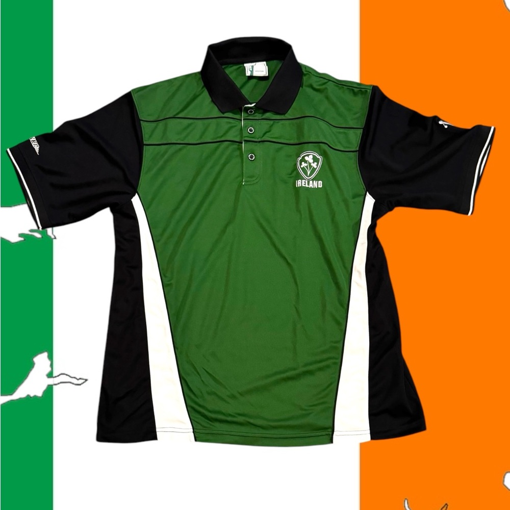 Croker Sports‎ Polo Shirt Ireland Golf Shamrock Embroidered